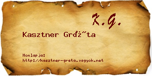 Kasztner Gréta névjegykártya